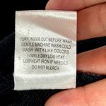 SIX/FIFTY Blue Gray Pullover Sweater Cutout Shoulder Distressed Oversized Small Photo 3