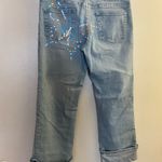 BQB Womens Light Blue Denim Jeans 7 Butterfly Embellishing Low Rise 32x25 Crop Size undefined Photo 4