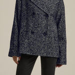 Favorite Daughter‎ Peacoat Oversized Herringbone Navy XL Blue Photo 0