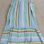 Rails  Womens Ari Dress Small Blue Jamaica Stripe Spaghetti Strap V Neck Sundress Photo 12