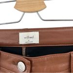 Aritzia Wilfred Melina Pants Vegan Faux Leather High Waist Brown Size 4 Photo 10