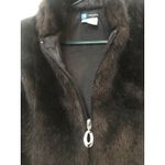 NeckWorks Women's Full Zip Faux Fur Vest Jacket Lined Size XS Brown Photo 2
