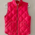 J Crew Outdoor Down Vest Size Small Full Zip Hot Pink Quilted Puffer Photo 0