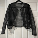 RD Style Black Mesh Moto Jacket Full Zip S/P Small Motorcycle Biker Photo 0