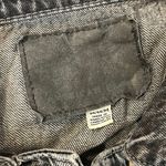 American Eagle Oversized Boyfriend Denim Jacket Black Acid Wash Womens Medium Photo 4