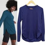 Athleta  Uptempo Long Sleeve Top Blue Small Photo 1