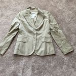 Loft  Women’s Two Piece Blazer/Pant Suit Set SIZE 6 Beige Pinstripe Photo 1