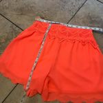 My Michelle  Neon Orange Lace Flowy Shorts M Medium Scalloped Edge Photo 61