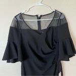 Calvin Klein CK black ruched mesh half bell sleeves NEW 6 Photo 1