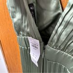 Abercrombie & Fitch NEW A&F Giselle Pleated Wide Leg Jumpsuit Green Medium Photo 8