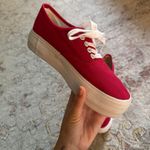 BDG Red And White Platform Sneakers Photo 3
