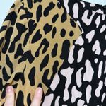 Diane Von Furstenberg  Color Block Silk Leopard Print Belmont Long Sleeve Dress Photo 3