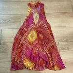 Free People Intimately  Beau Slip Dress Red Pink Yellow Mini Size XS Photo 4