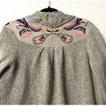 Anthropologie Sleeping on Snow Anthropologie Cardigan Size XS Embroidered Fringe Gray Photo 11
