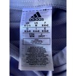 Adidas  Lilac & White Essentials 3 Stripped Cropped Hooded Sweatshirt Photo 7
