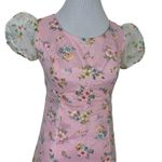 VINTAGE Pink Swiss Dots Floral Prairie Dress Size undefined Photo 2