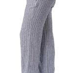 Briggs New York Briggs Women's Linen Blend Pant, Grey/White Stripe, Medium Photo 0