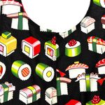 Retrolicious ModCloth Bento Box Sushi Print Sleeveless Dress Black Size Small Photo 3
