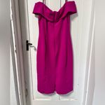 Theia off the shoulder Hot Pink Magenta column dress size 10 Photo 1