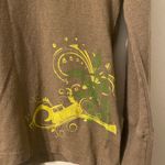 Carhartt  For Women Tan Long Sleeve V-Neck T-Shirt Classic Car‎ Size Small Photo 1