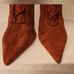  Shoes Good American Brown Suede Booties Lace Up Stiletto Size 8.5 Photo 14
