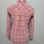Billabong distressed raw hem flannel button down size small Photo 5