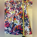 Dana Buchman ‎ Women's Floral Cotton Button down Tunic Roll Tab Sleeves Size S Photo 7