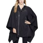 Ralph Lauren Lauren Zip-Front Poncho Jacket Moto Rain Coat Photo 1