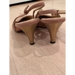 Salvatore Ferragamo  Dusty Pink Slingback Gold Tone Heels Photo 6