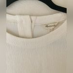 Madewell  NWOT Boxy Textured jacquard corduroy puff sleeve top button tee shirt Photo 4