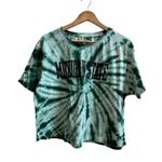 Press Box Apparel Green Tie Dye Michigan State Cotton Crop Top Size Large Photo 0