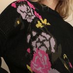 Umgee  Floral Lace Up Back Sweater Photo 8