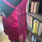 Victoria's Secret Victoria’s Secret silky lace trimmed barbiecore L shirt nightgown Photo 2