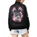 Diesel NWT  Embroidery Reversible Bomber Jacket Reversible Zip Up Women's Size L Photo 1