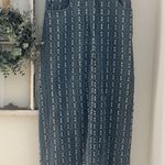 Skies Are Blue Berenice Vintage Style Denim Textured Maxi Cotton Skirt Size 4 Photo 0