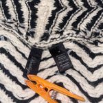 BKE  Boutique black cream chevron-patterned open-front knit cardigan sweater M Photo 3