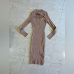 Say What? Sexy Brown Ribbed Dress High Split Say What ? Bust Line Plum  Size M Photo 11