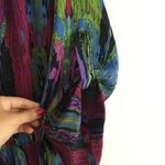 Presley Skye 100% Silk rolled sleeve midi dress belted V Neck w/ Pockets… Pink Photo 2