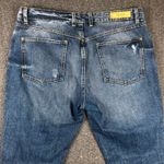 ZARA TRF Denim Distressed Ripped Jeans Cuffed Hem Medium Wash Women's Size 8 Photo 6