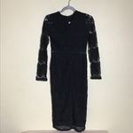Love by Design Women’s Lace Long Sleeve Midi Black Dress Sz. Small NWT Photo 2