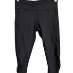 Lululemon Black High-Waisted Ruched Sculpting Yoga Capri Leggings Size 4 Photo 0
