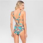 Tori Praver Swimwear Seafoam One Piece Birds of Paradise Tropical Swimsuit med Photo 10