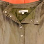 Abercrombie & Fitch green faux suede A-line skirt. Photo 4