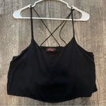 Motel Rocks Motel Black Strappy Crop Top Large Lightweight Flowy Beach Photo 8