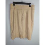 Tahari  Women's Back Zip Pleated Straight & Pencil‎ Skirts Beige Size Large NWT Photo 1