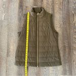 Michael Kors MICHAEL Puffer Vest Olive Brown Small Golden Zipper Photo 6