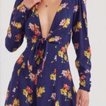 Kimchi Blue NWT  Maddie Plunging Tie‎ Front Romper Photo 0