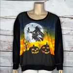 Thomas & Olivia NWT Size 3X Embellished Witch & Pumpkin Halloween Knit Top Shirt Black Photo 0