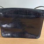 Brahmin  Vintage Luxury Designer Leather Small Crossbody Handbag Black 9"x6"x2.5" Photo 4