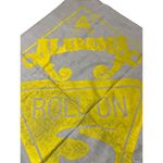 Vintage 80s Alabama Roll On Tour Band Bandanna Concert Signatures 21" x 21" Yellow Photo 1